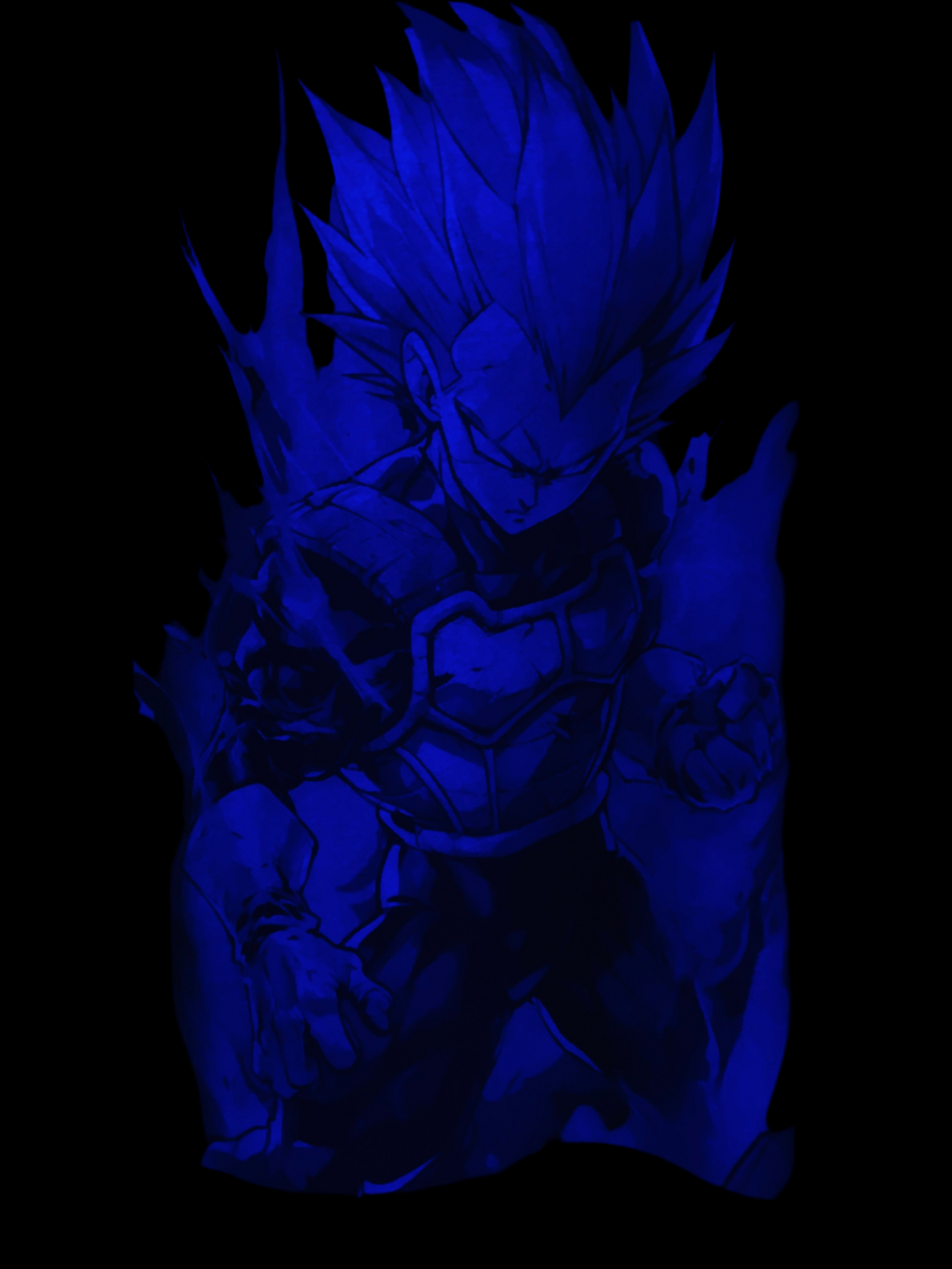 Prince of Saiyans Vegeta Broly inspired Great Ape Form Dragon Ball Z Vibrant Neón T-Shirt (Front & Back Print)