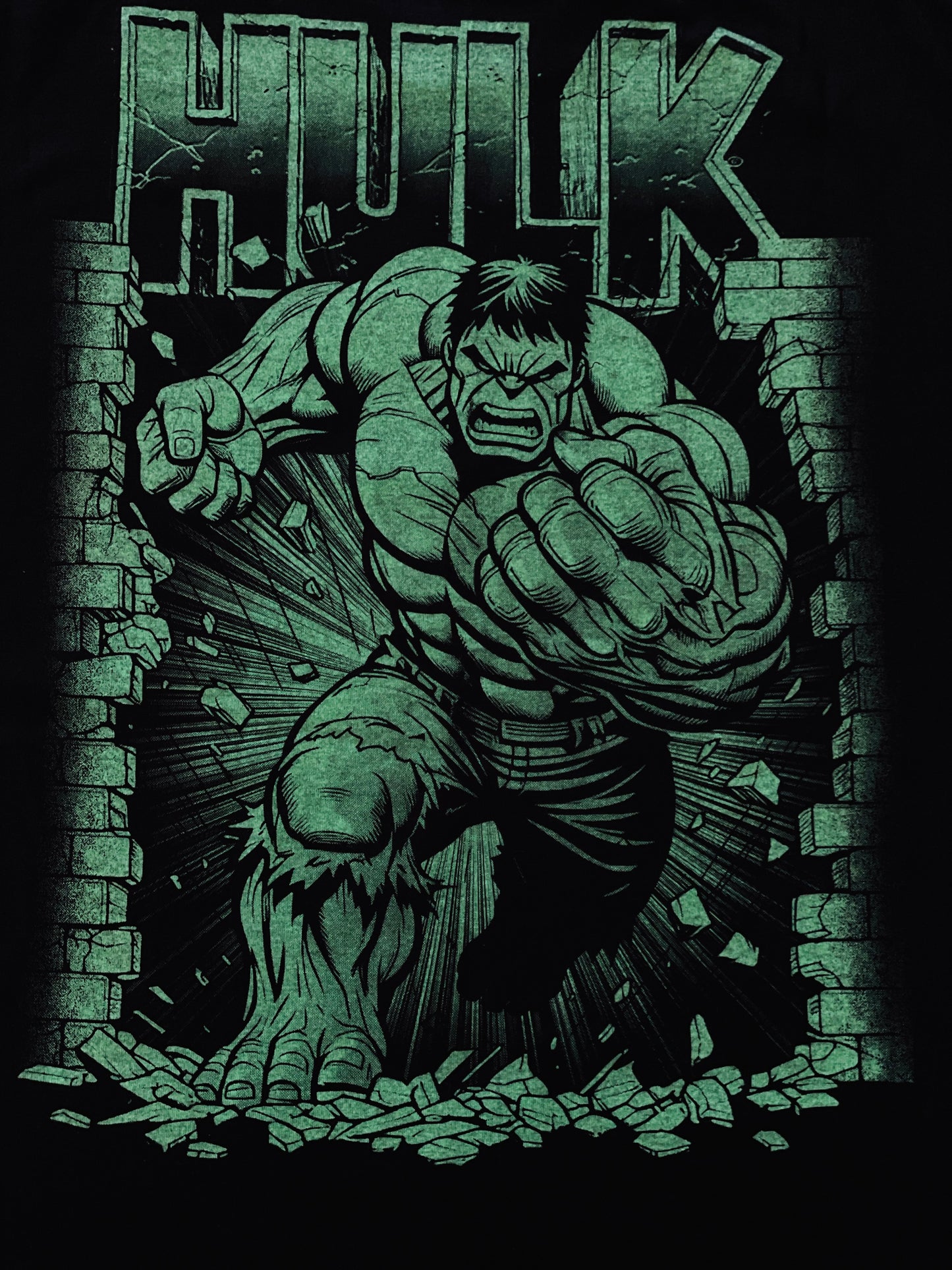 Incredible Hulk Wrath Mode Vibrant Neón T-Shirt (Front & Back Print)