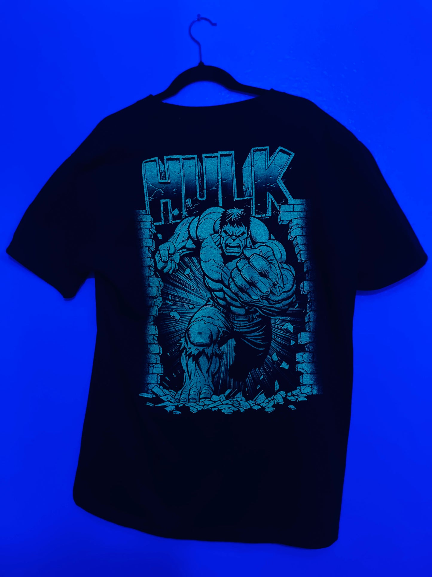 Incredible Hulk Wrath Mode Vibrant Neón T-Shirt (Front & Back Print)