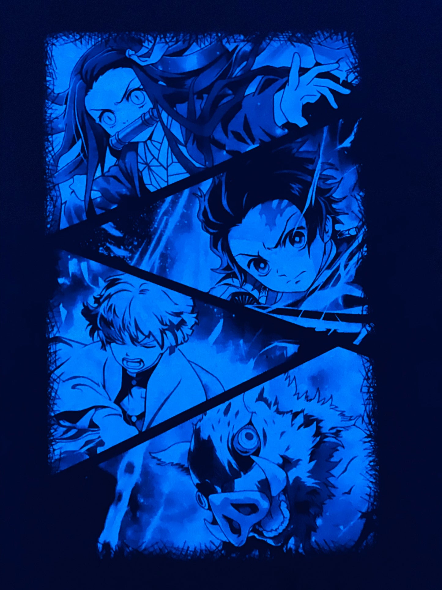Inosuke Hashibira from Demon Slayer !  🐗🔥 Neon T-Shirt (Front & Back Print)