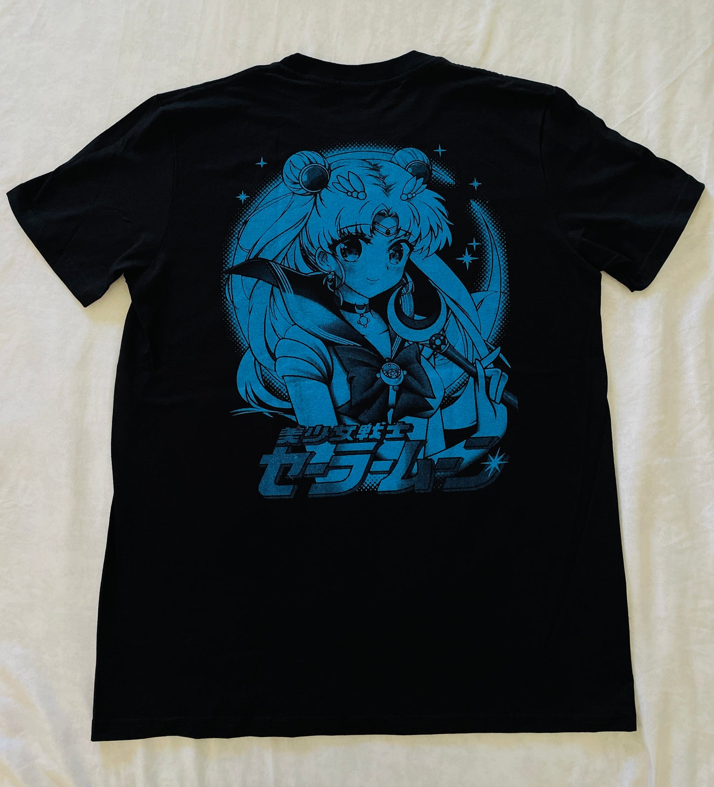 Sailor Moon Retro Vibrant Neón T-Shirt (Front & Back Print)