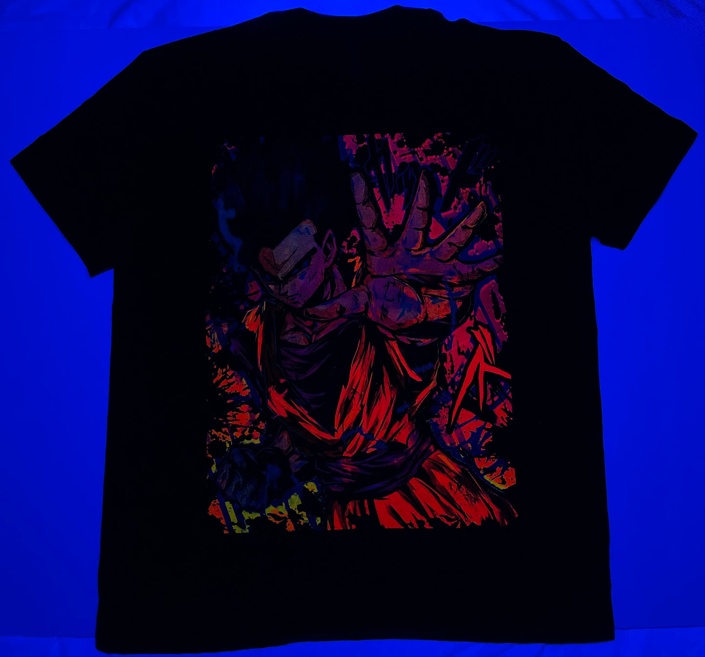 Power Up Ultimate Gohan aka Mystic Gohan Neon T-Shirt (Front & Back Print)