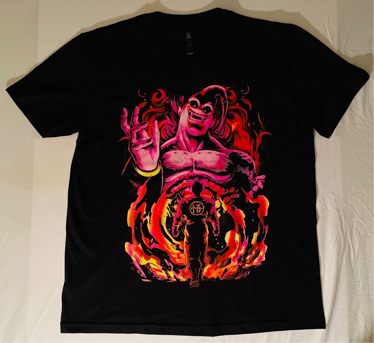 Majin Buu vs Gohan Neon T-Shirt (Front & Back)