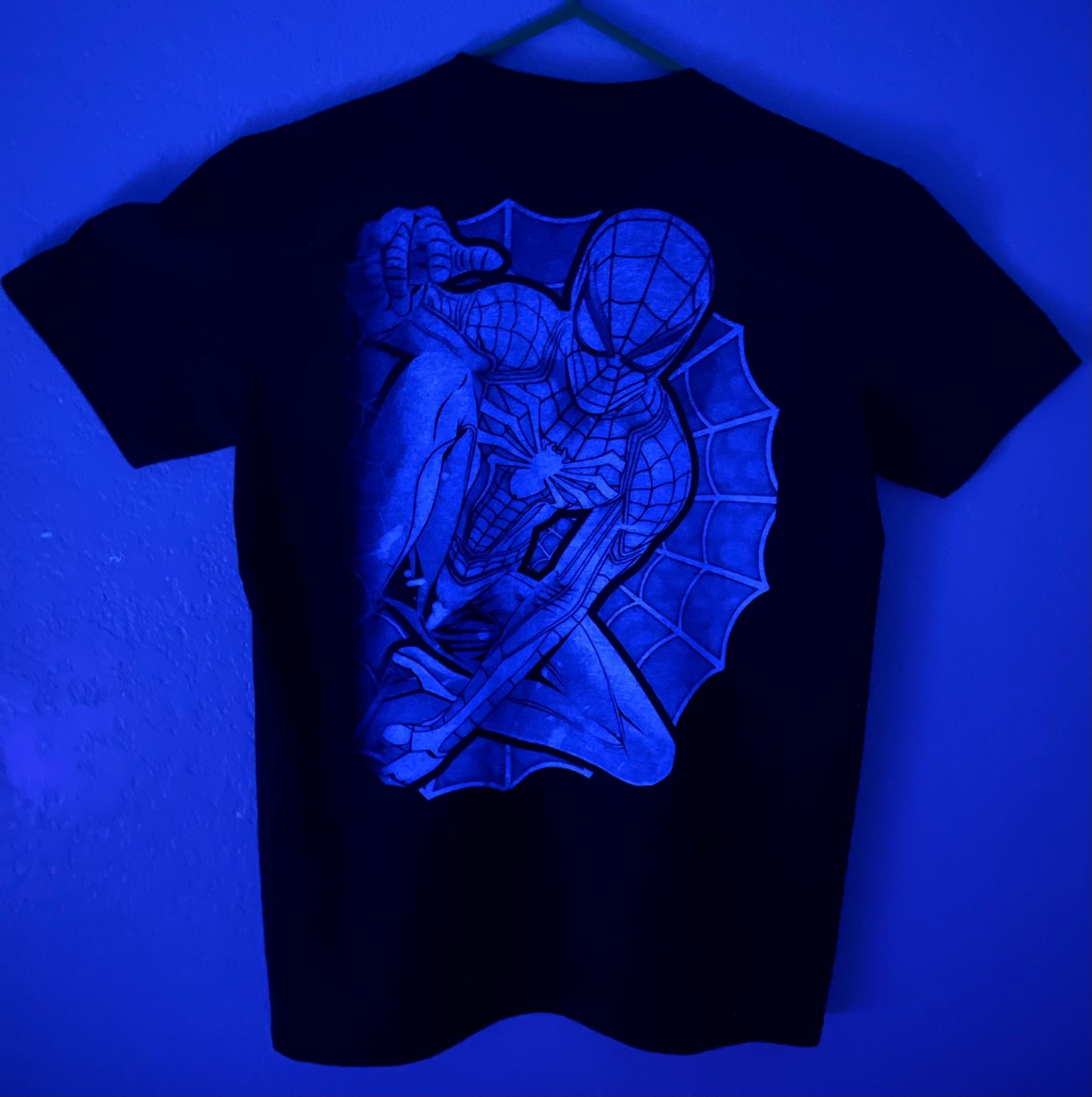 Multi-Verse Spider-mans Neon T-Shirt (Front & Back) Miles Morales Tribute