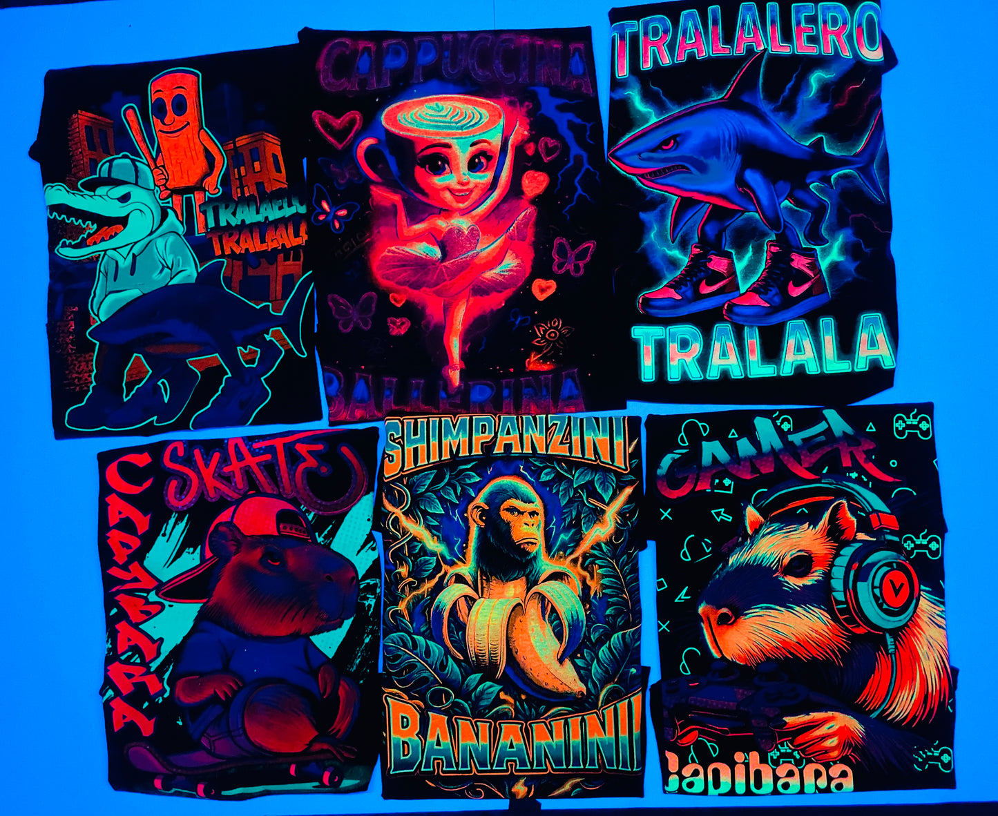 Kids “Italian Brain Rot” Neon Tee