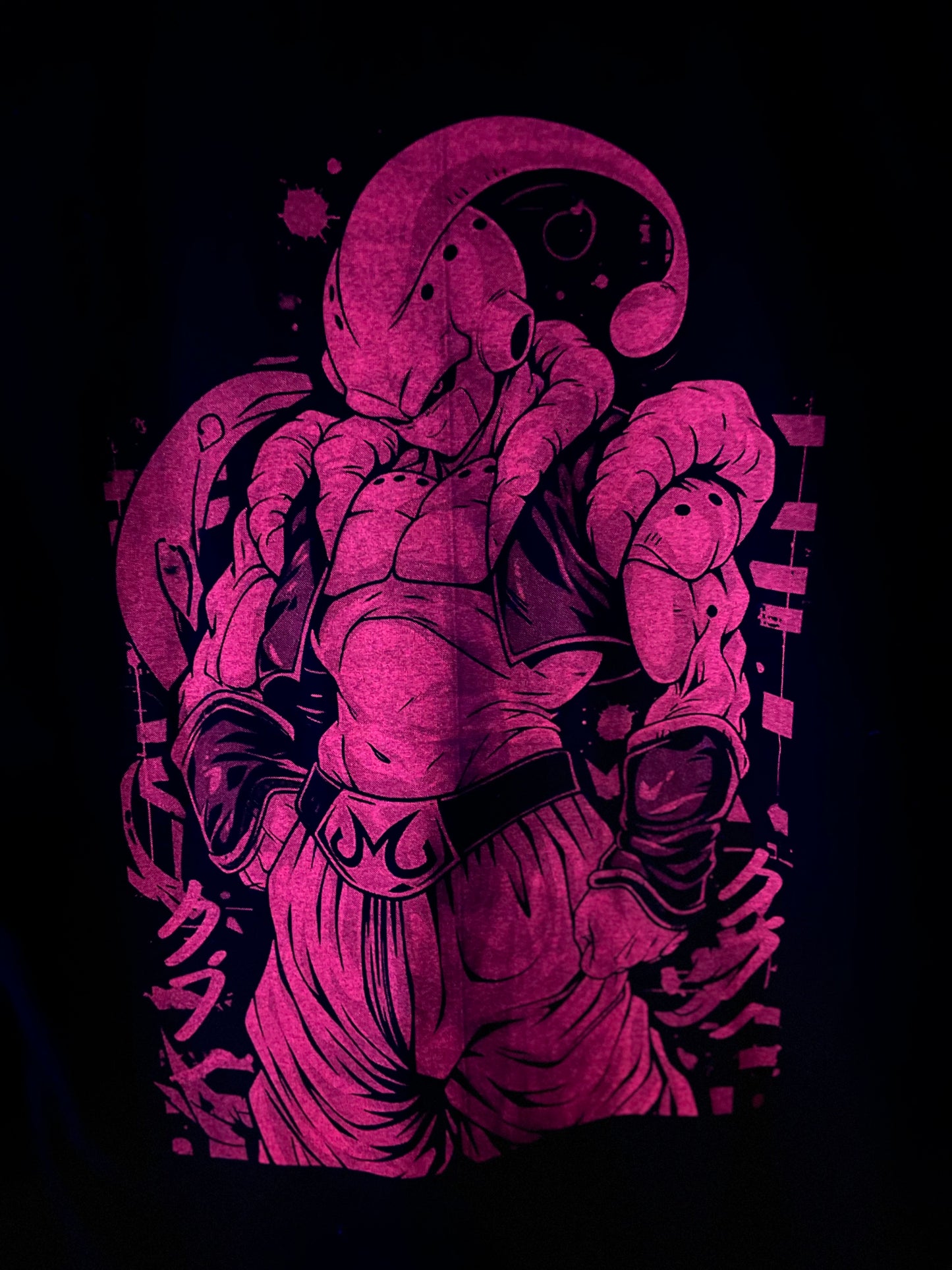 Majin Buu vs Gohan Neon T-Shirt (Front & Back)