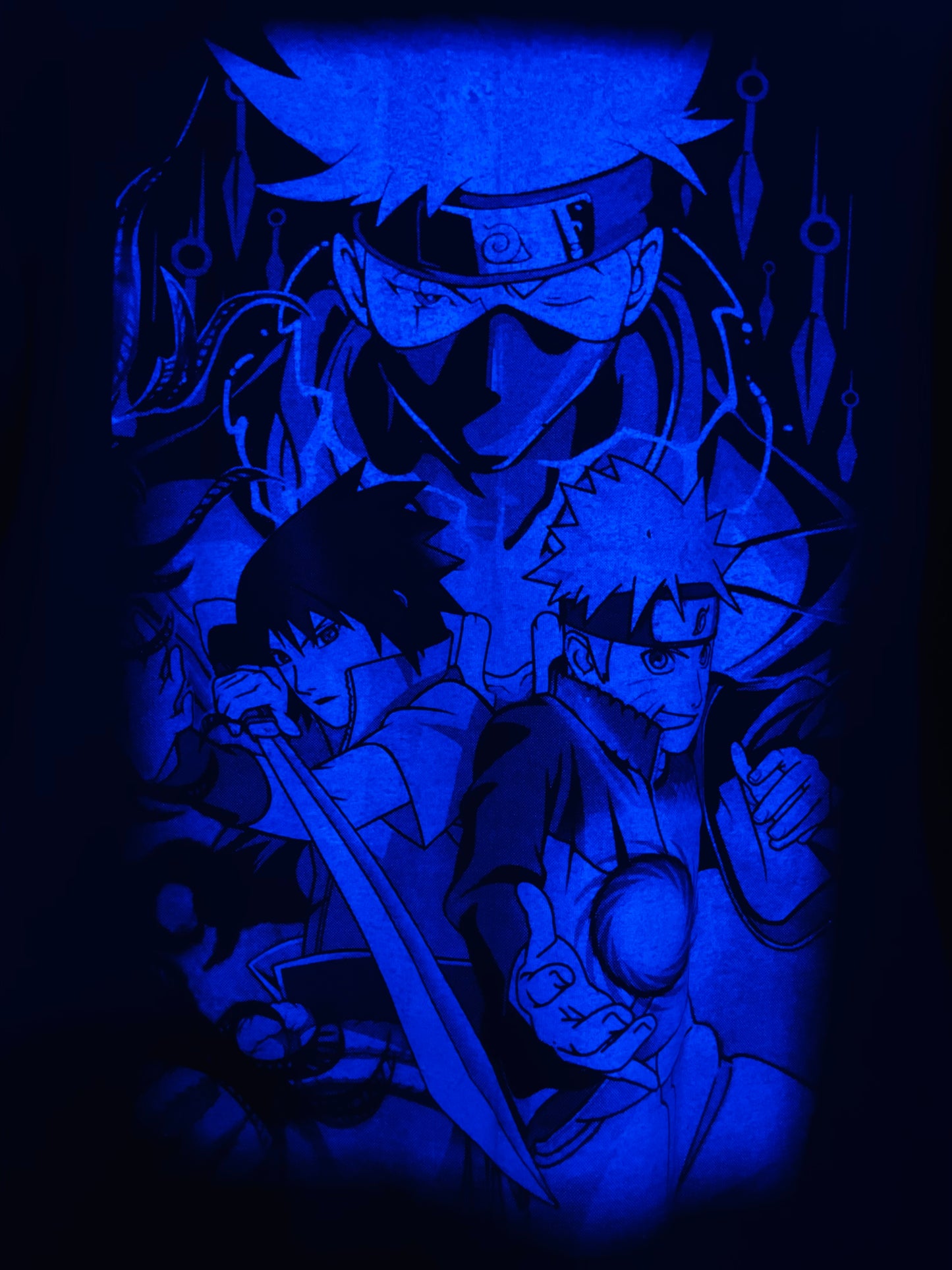Naruto Combined Chakra with Kurama Neon Tee 🔥😮💨🍥 Neon T-Shirt (Front & Back Print)