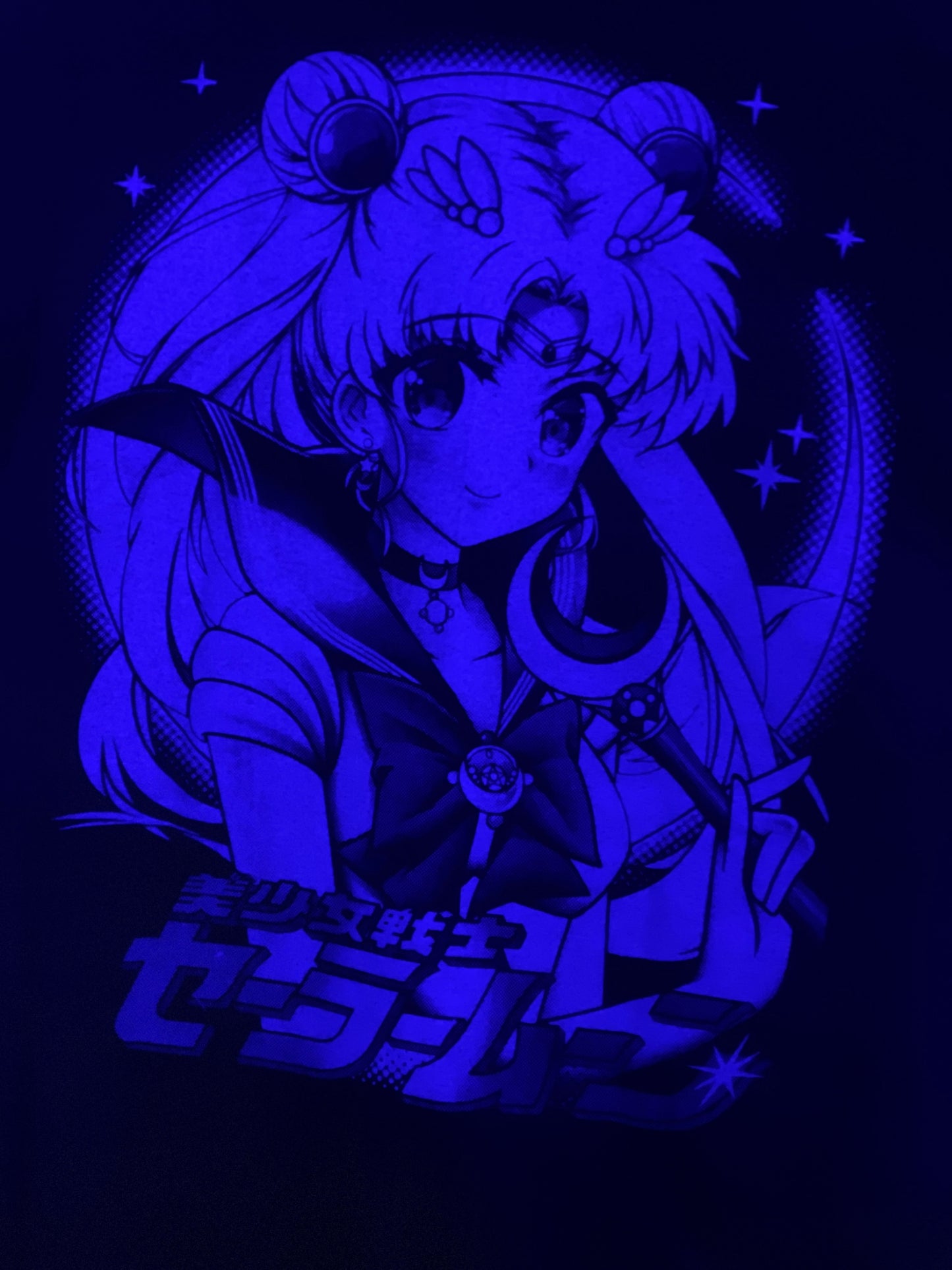 Sailor Moon Retro Vibrant Neón T-Shirt (Front & Back Print)