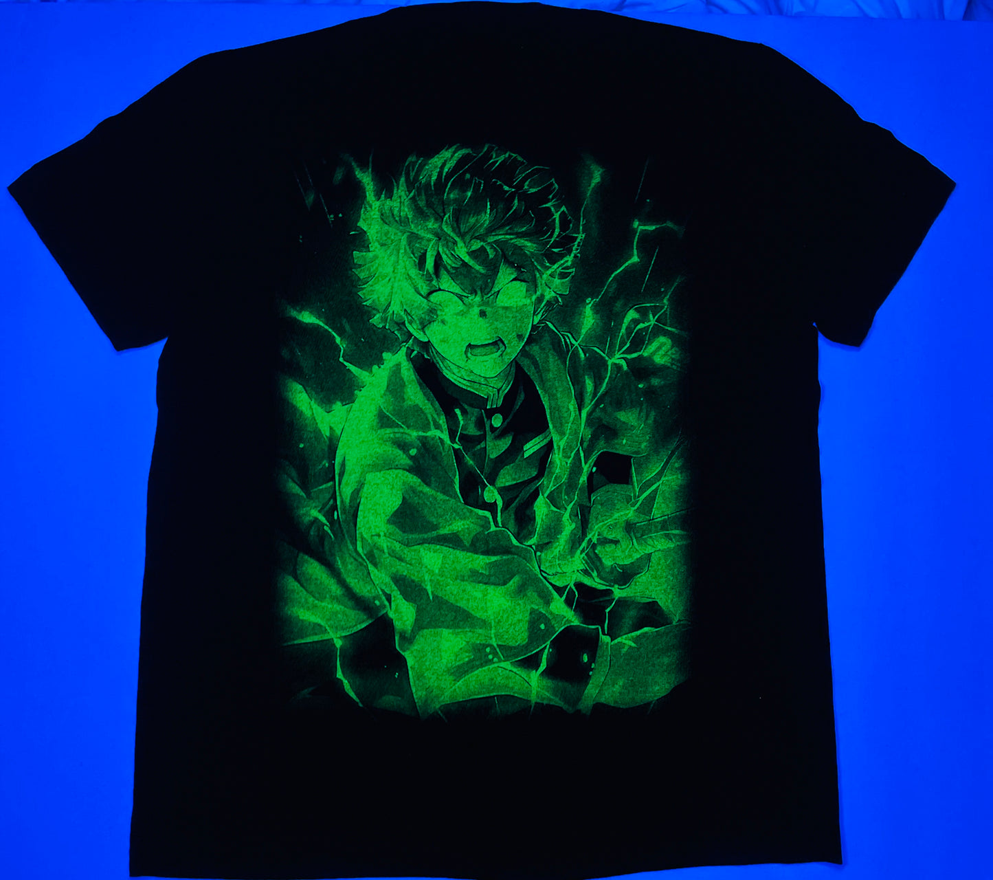Kyojuro Rengoku (Demon Slayer) 🔥 Neon T-Shirt (Front & Back Print)