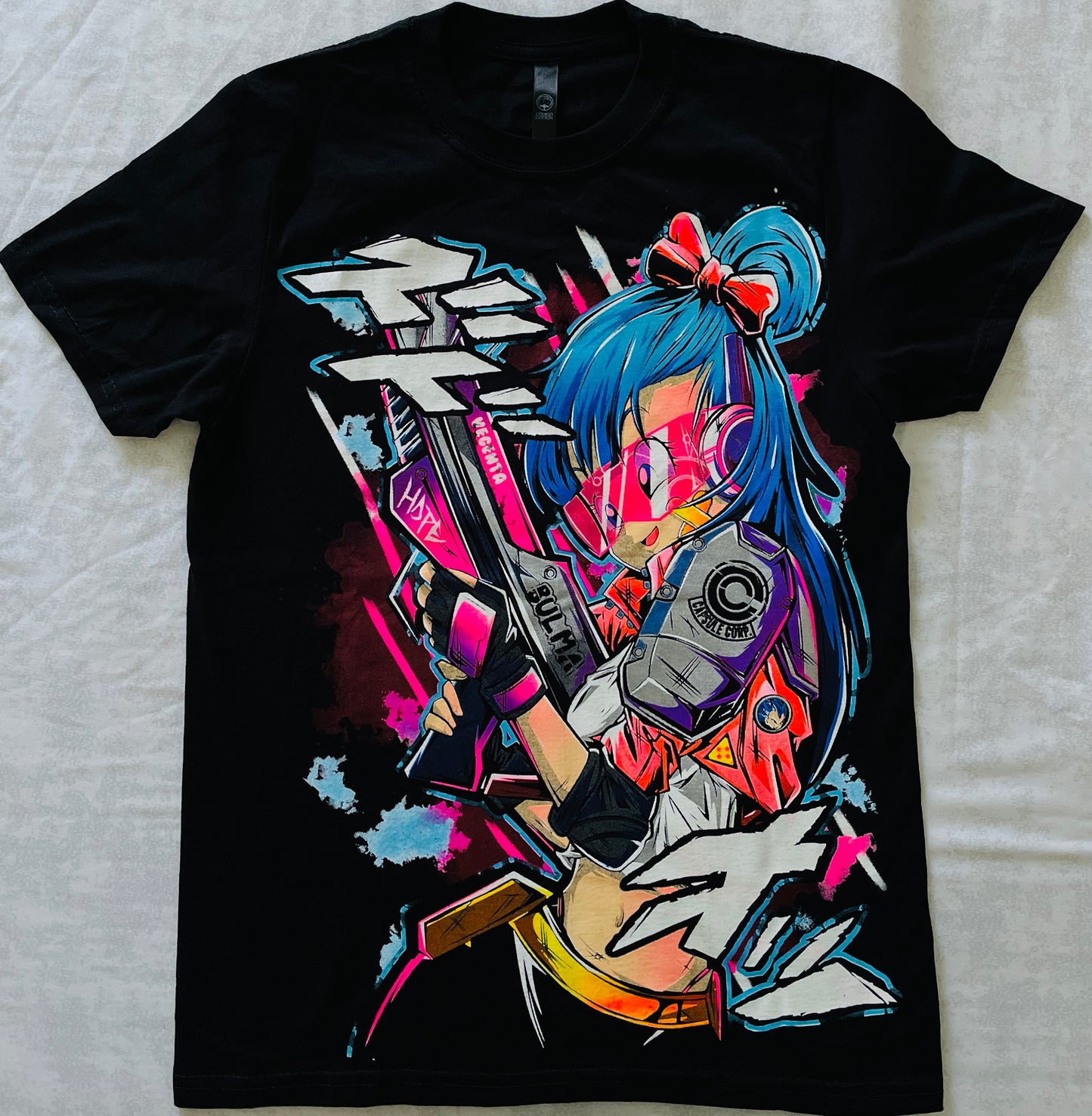 Retro Bulma Neon T-Shirt (Front & Back Print)