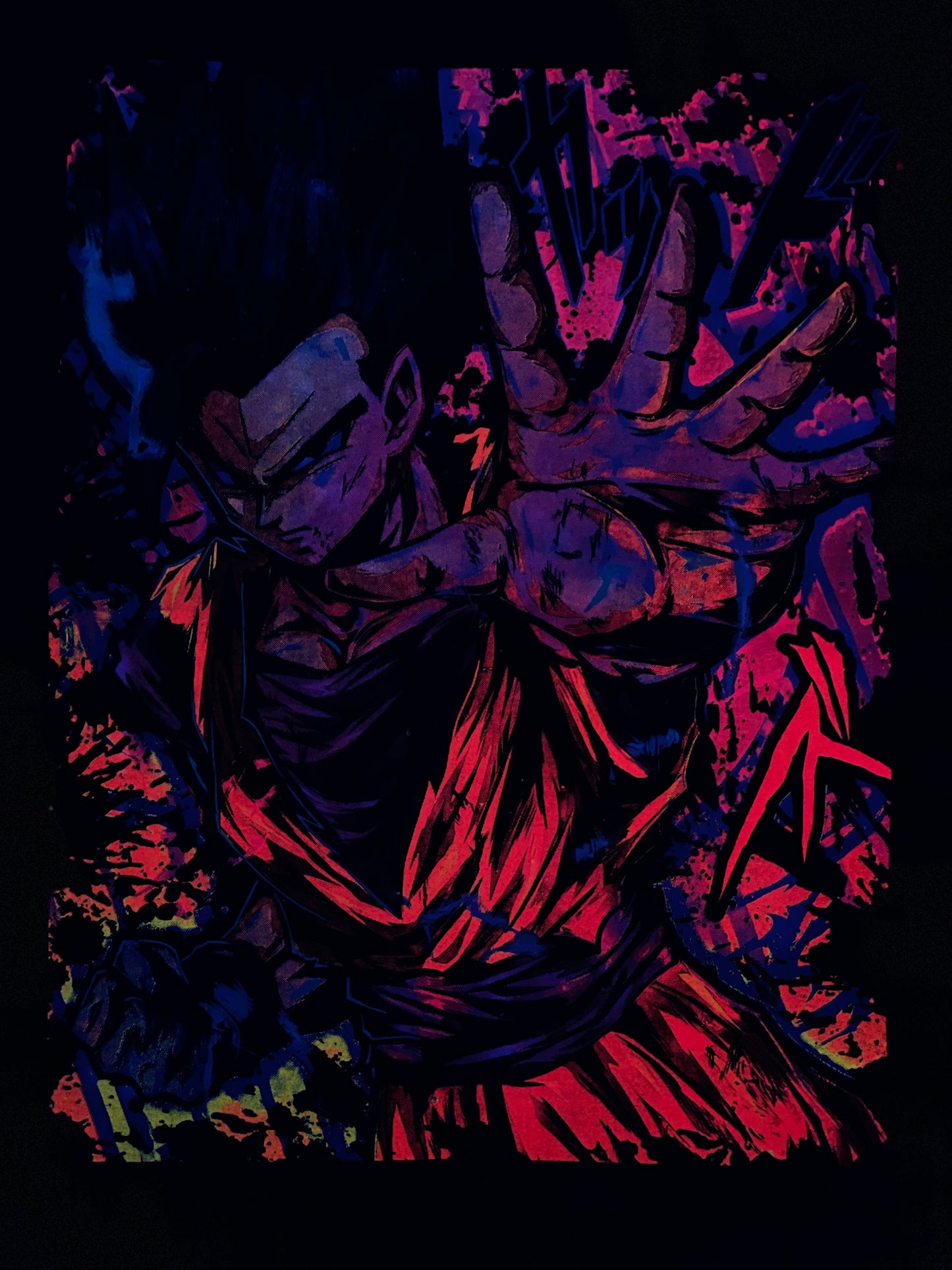 Power Up Ultimate Gohan aka Mystic Gohan Neon T-Shirt (Front & Back Print)