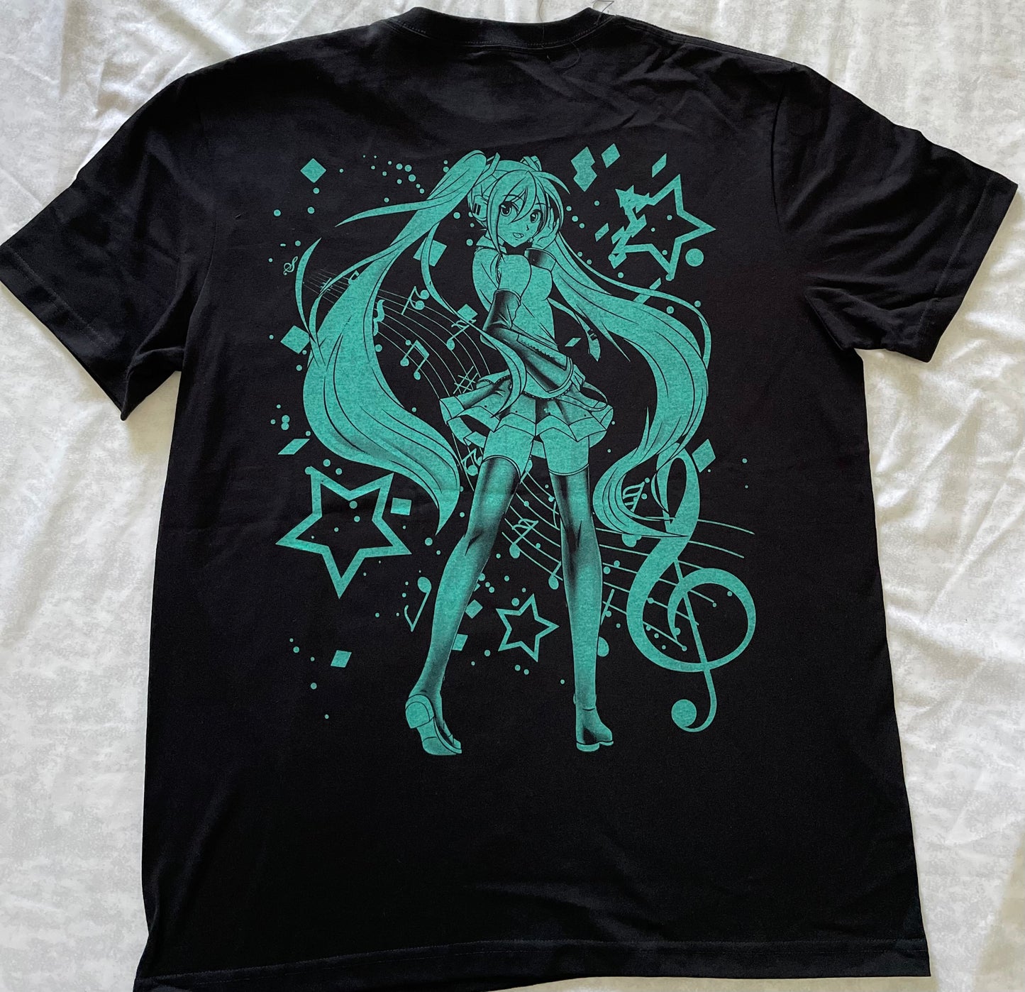 Miku Hatsune Neon T-Shirt (Front & Back Print)