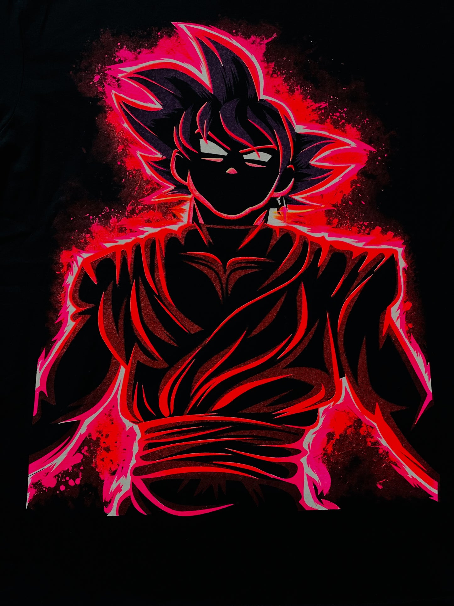 Goku Black Neon Tee 🔥 Neon T-Shirt (Front & Back Print)