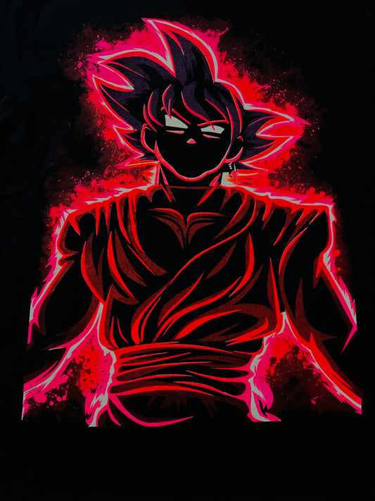 Goku Black Neon Tee 🔥 Neon T-Shirt (Front & Back Print)