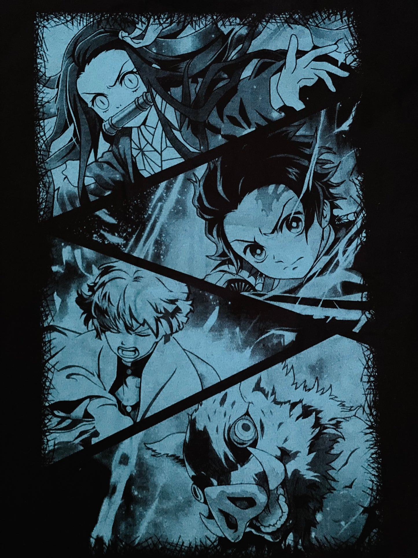 Inosuke Hashibira from Demon Slayer !  🐗🔥 Neon T-Shirt (Front & Back Print)