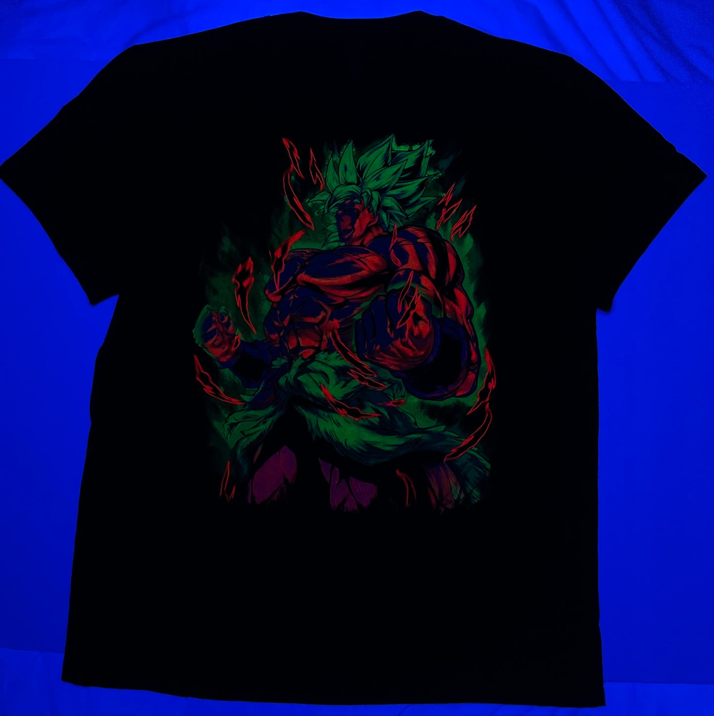 Legendary Sayan Broly Neon T-Shirt (Front & Back Print)