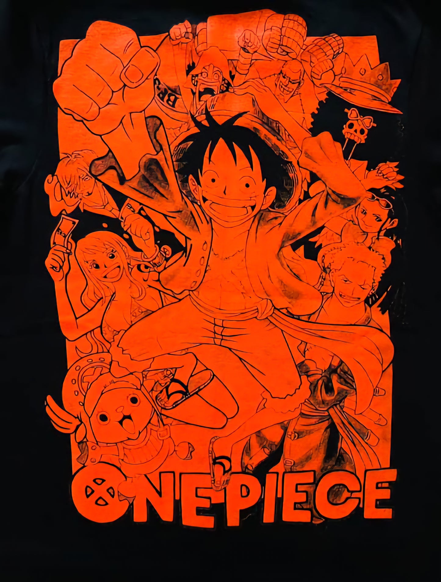Luffy 2nd Gear 🔥 Neon T-Shirt (Front & Back Print)