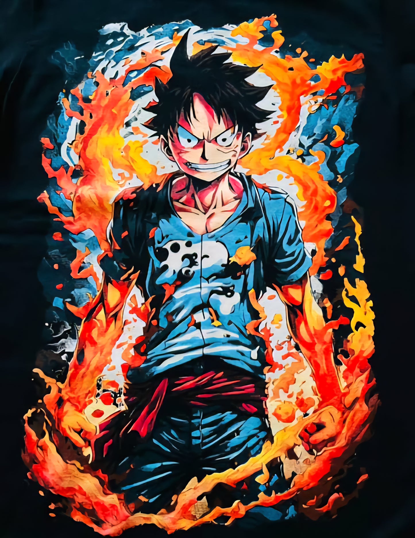Luffy 2nd Gear 🔥 Neon T-Shirt (Front & Back Print)