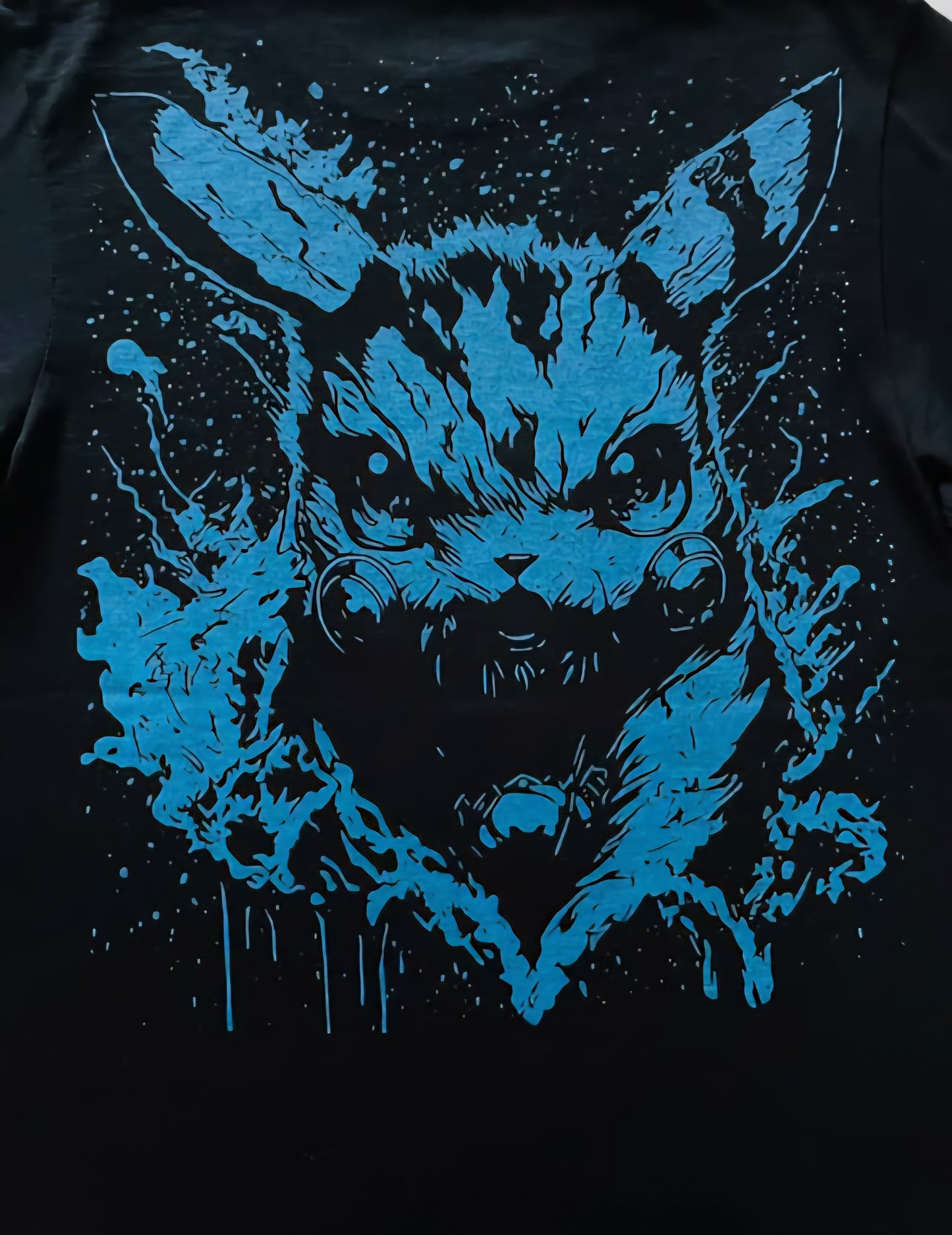 Mean Muggin Pikachu Neon T-Shirt (Front & Back Print)