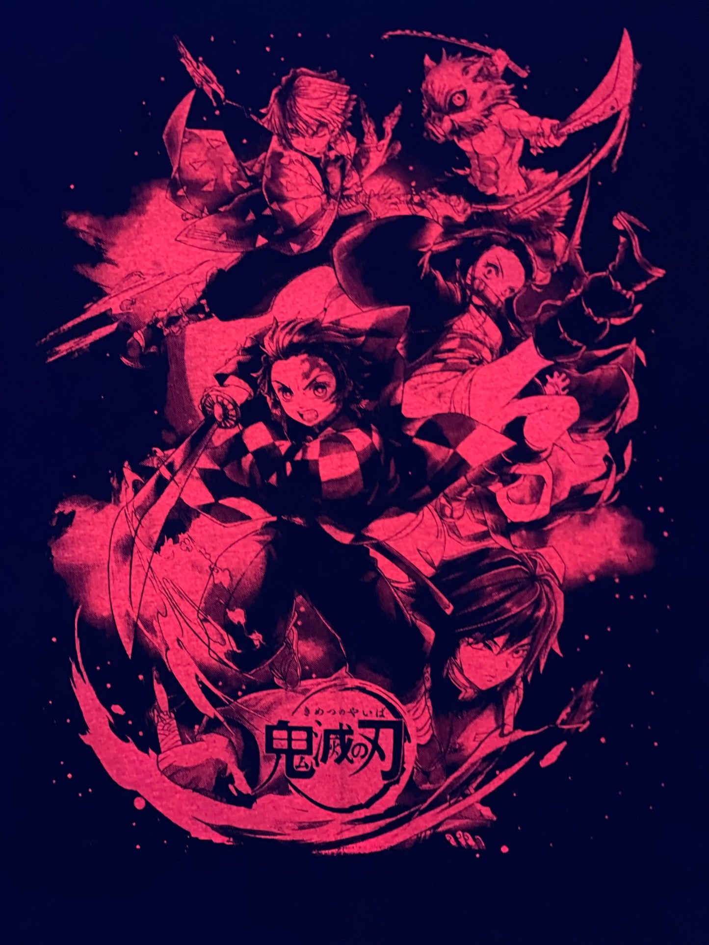 Demon Slayer “Ecchi Anime” Neon T-Shirt  (Front & Back Print)