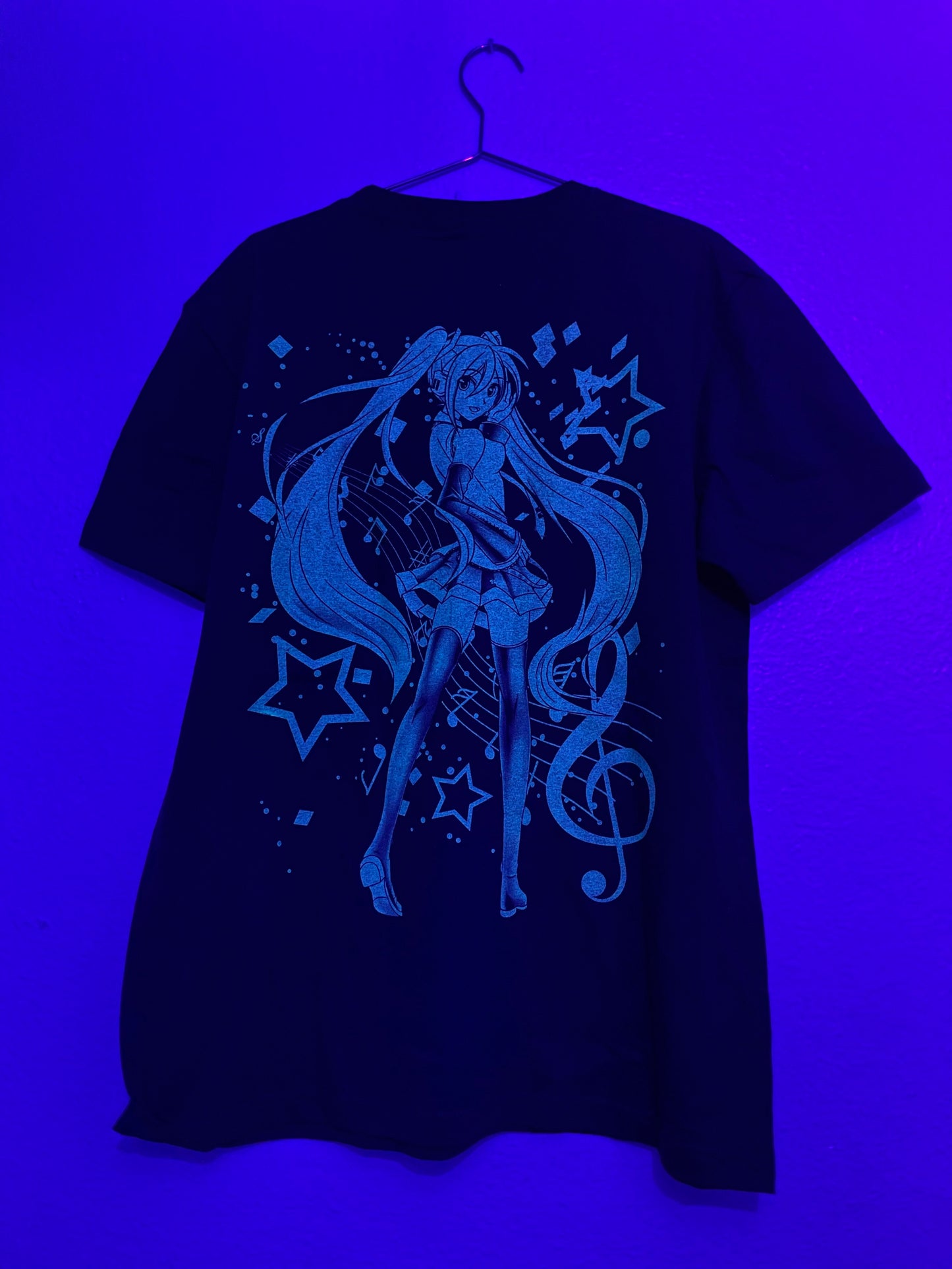 Miku Hatsune Neon T-Shirt (Front & Back Print)