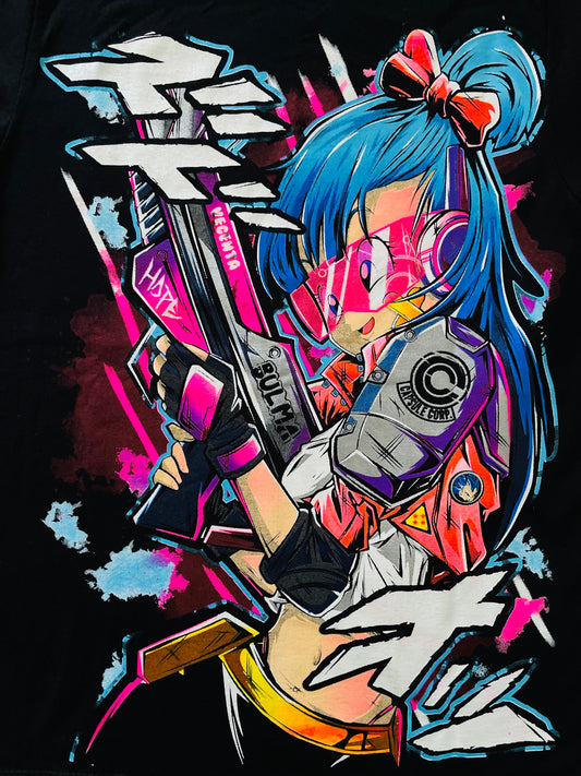 Retro Bulma Neon T-Shirt (Front & Back Print)