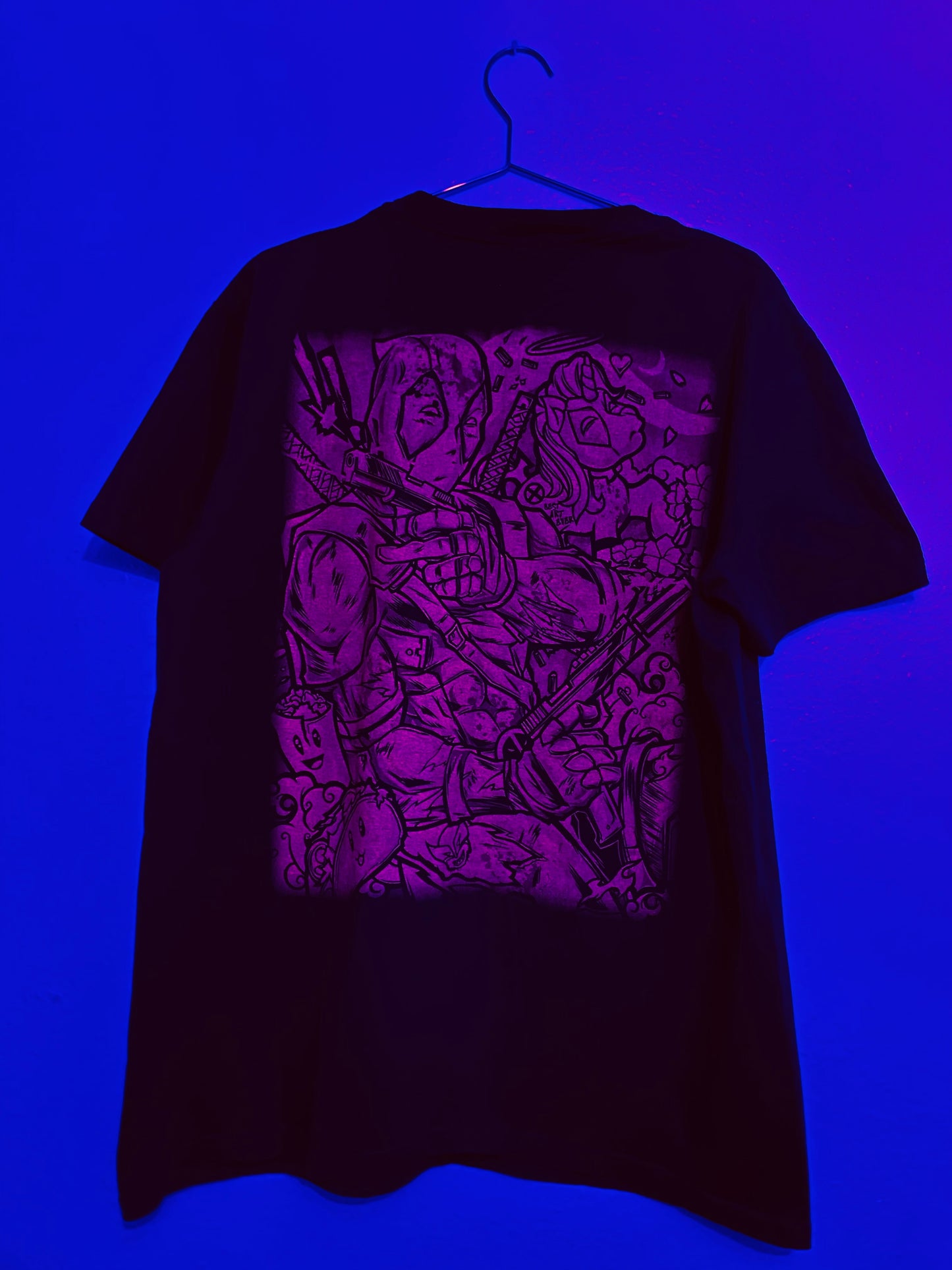Dead Pool Chimichangas, Unicorns & Tacos 🌮 Neon Tee Shirt