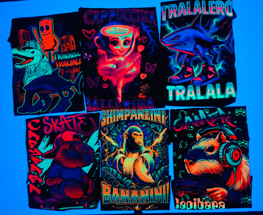 Kids “Italian Brain Rot” Neon Tee