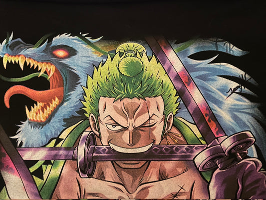 One Piece Zoro Neon UV T-Shirt (Front & Back Print)