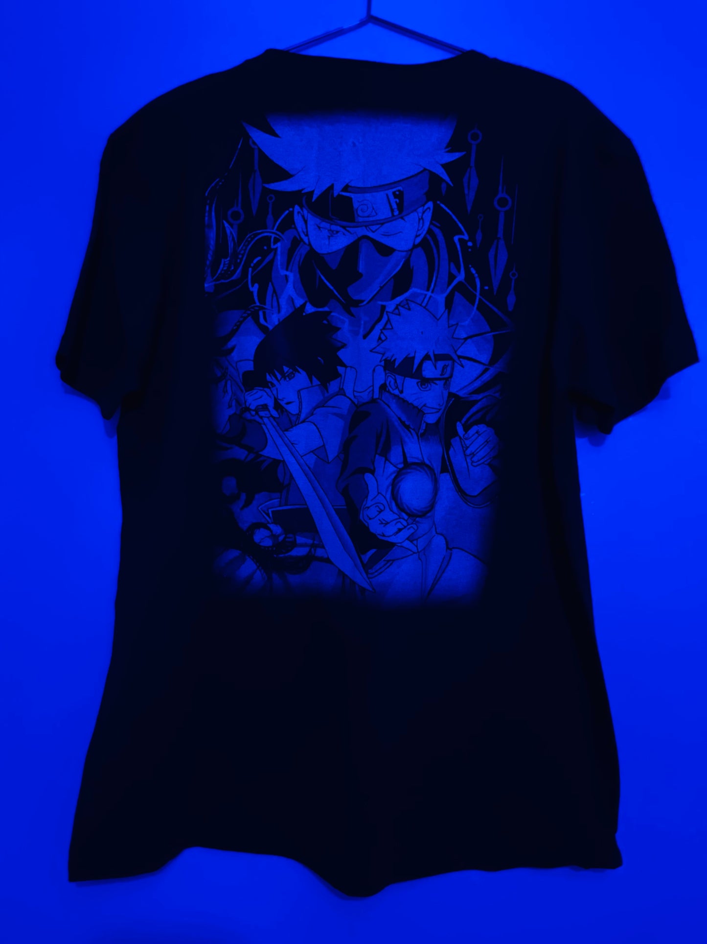 Naruto Combined Chakra with Kurama Neon Tee 🔥😮‍💨🍥 Neon T-Shirt (Front & Back Print)