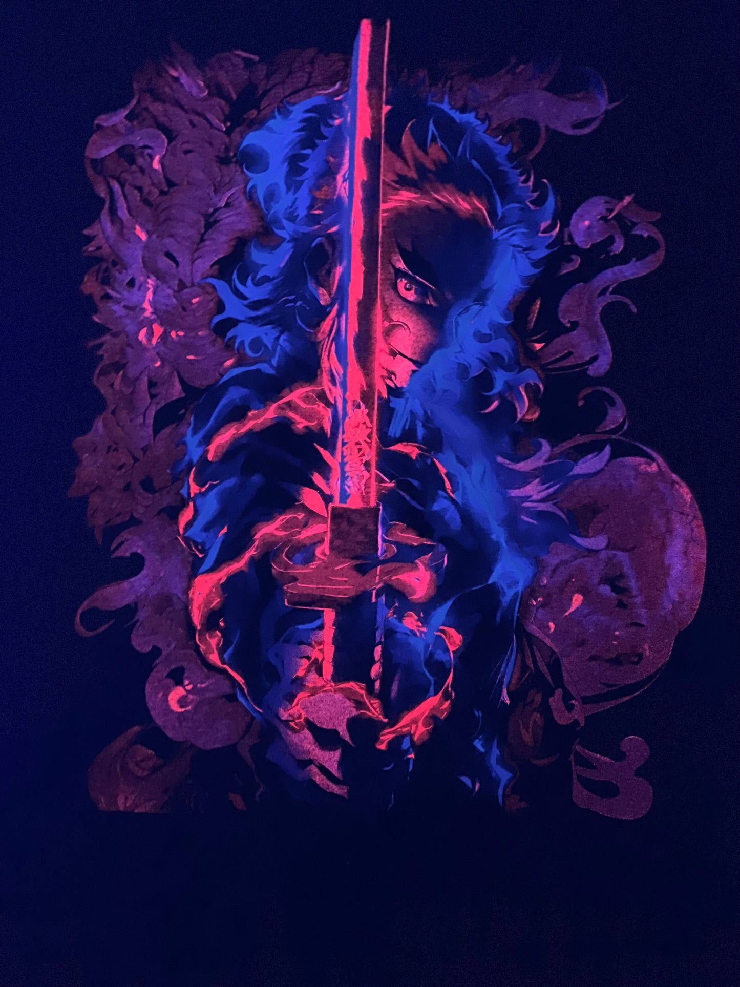 Giyu Tomioka (Demon Slayer) Neon T-Shirt (Front & Back Print)