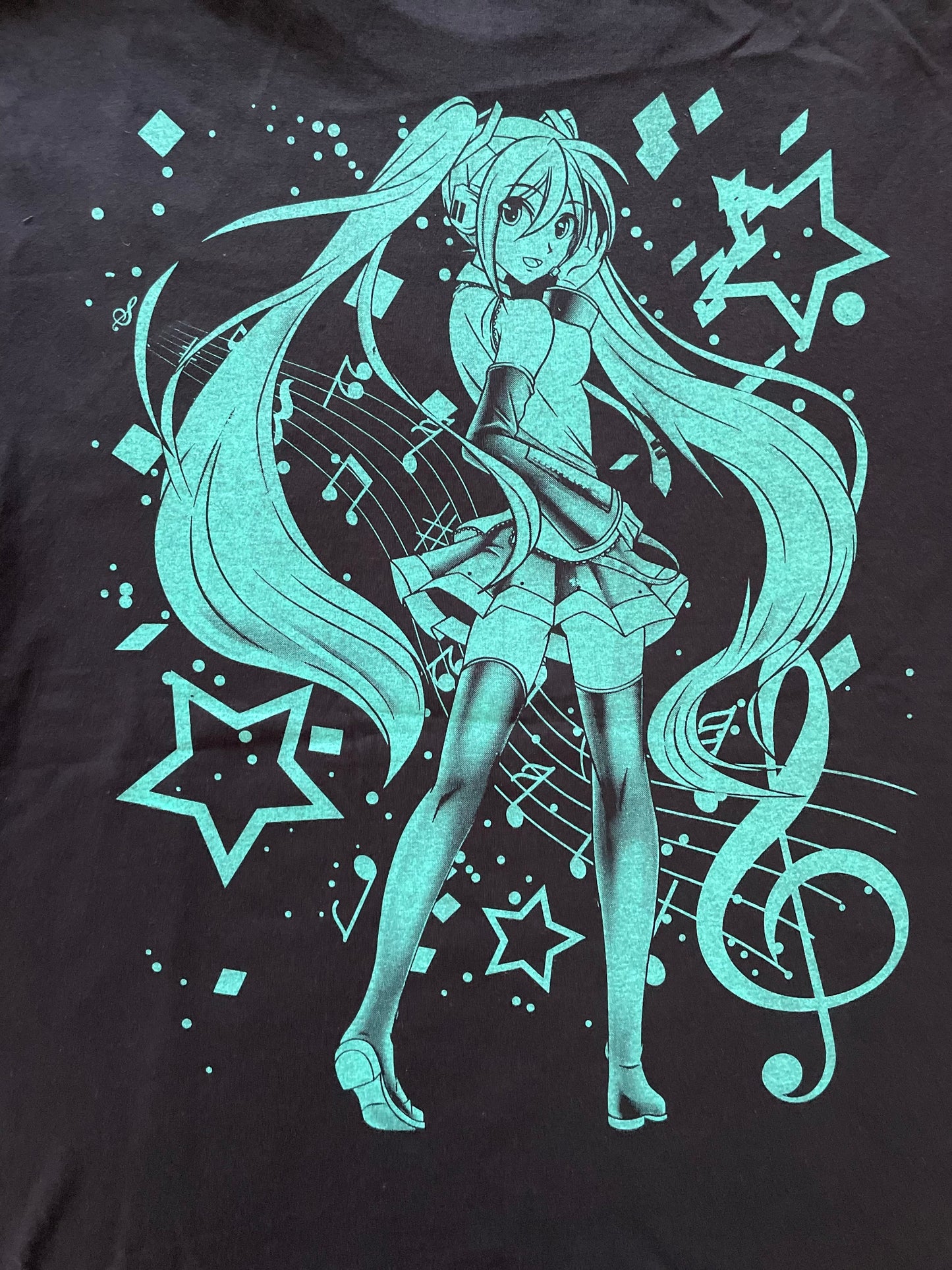 Miku Hatsune Neon T-Shirt (Front & Back Print)