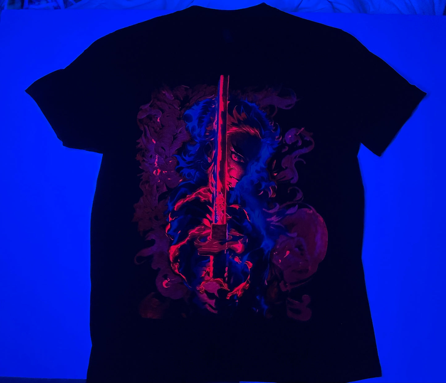 Giyu Tomioka (Demon Slayer) Neon T-Shirt (Front & Back Print)