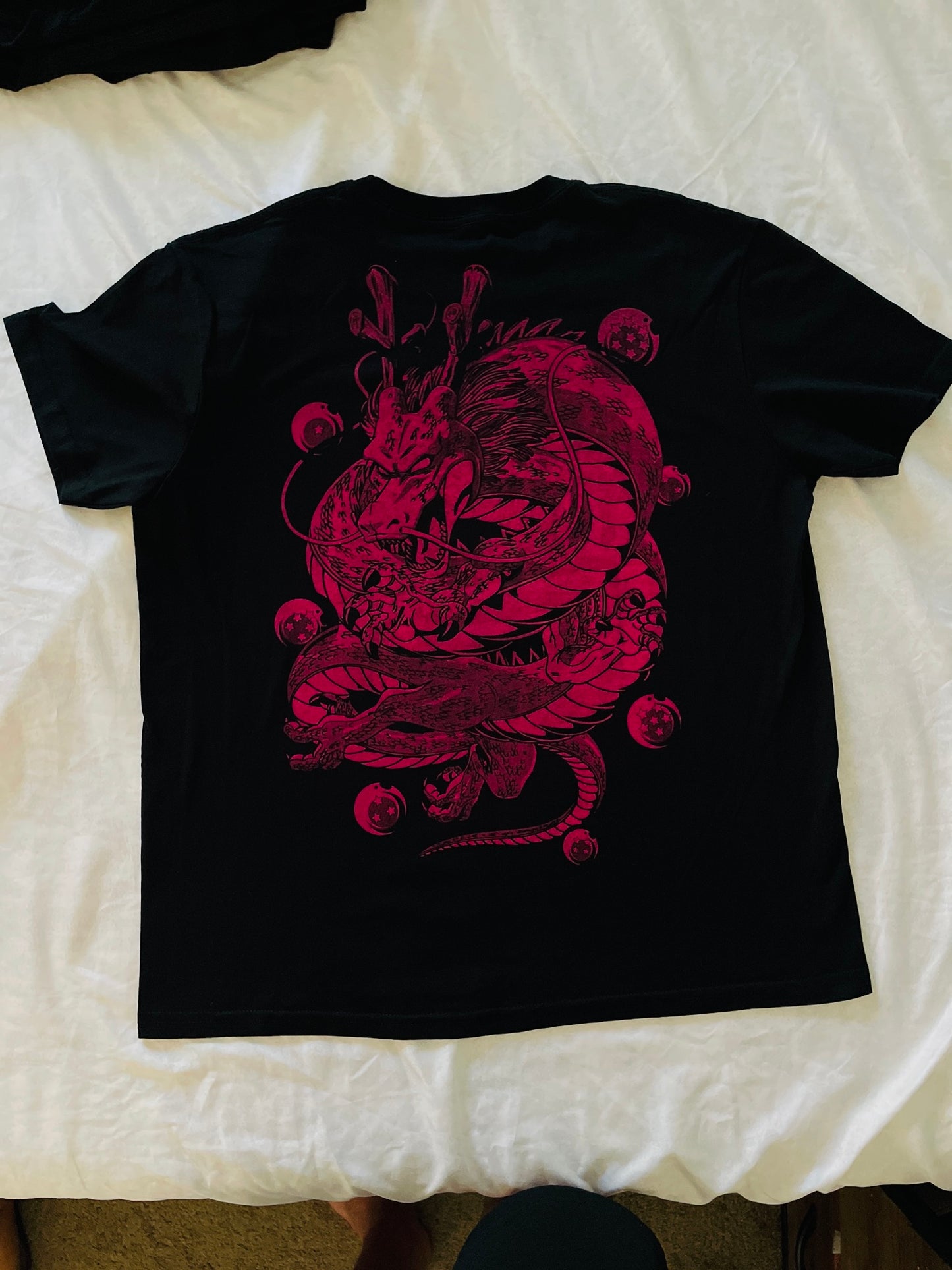 Goku Black Super Saiyan Rosé 
Dragon Ball Super Vibrant Neón T-Shirt (Front & Back Print)