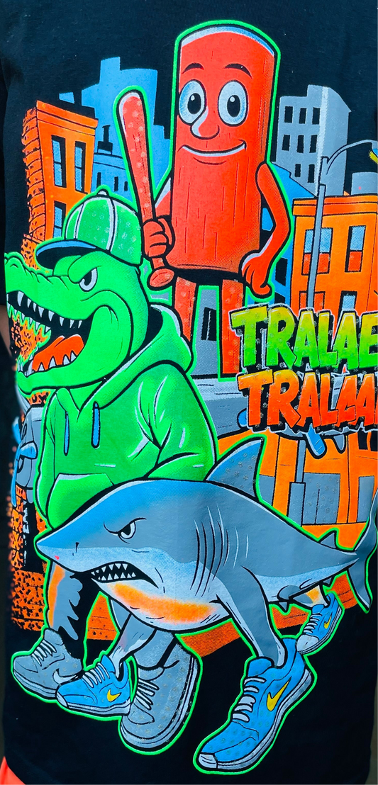 Kids “Italian Brain Rott” Neon Tee