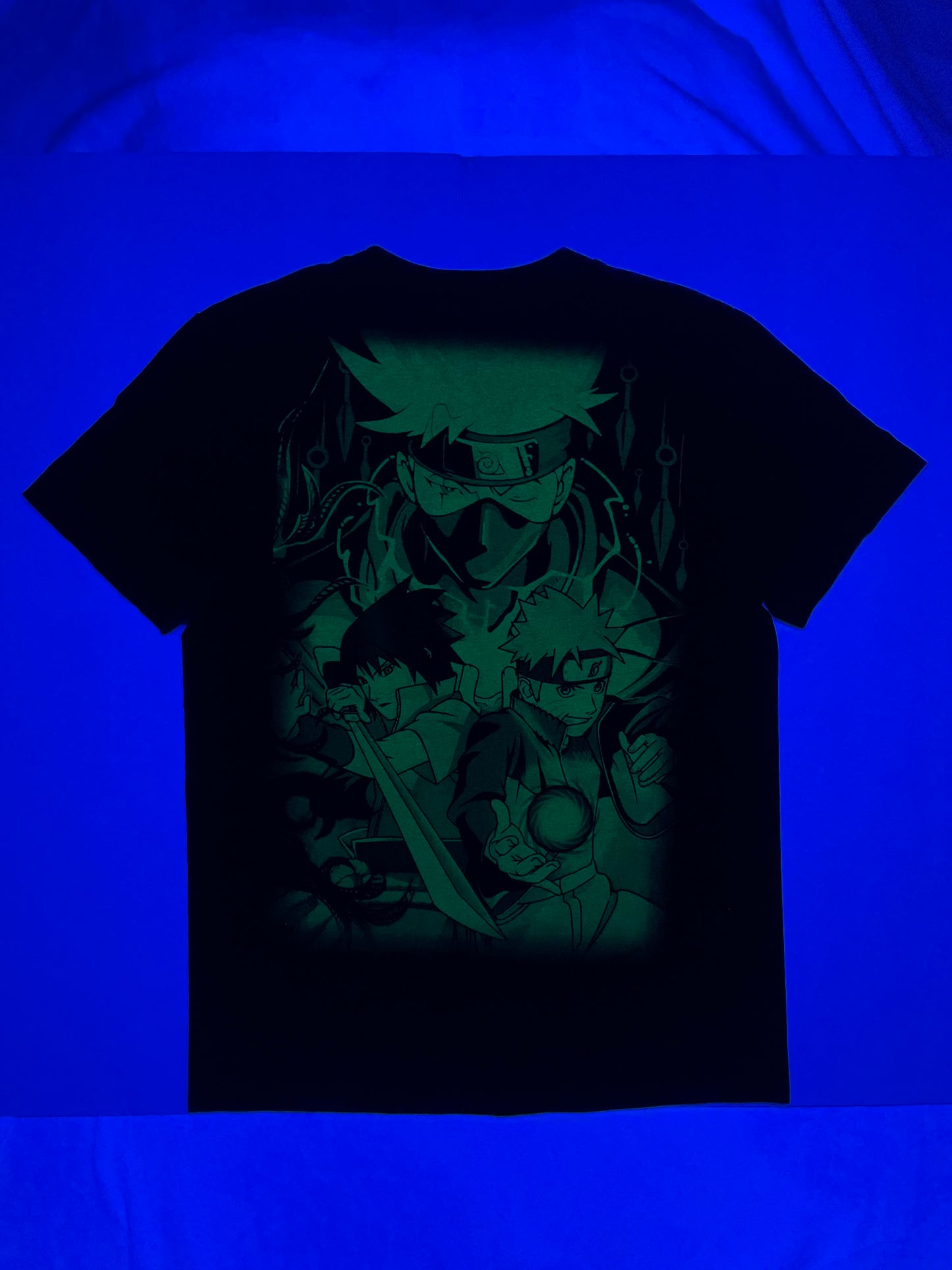 Kakashi Sensei The Copy Ninja T-Neon Shirt (Front & Back Print)