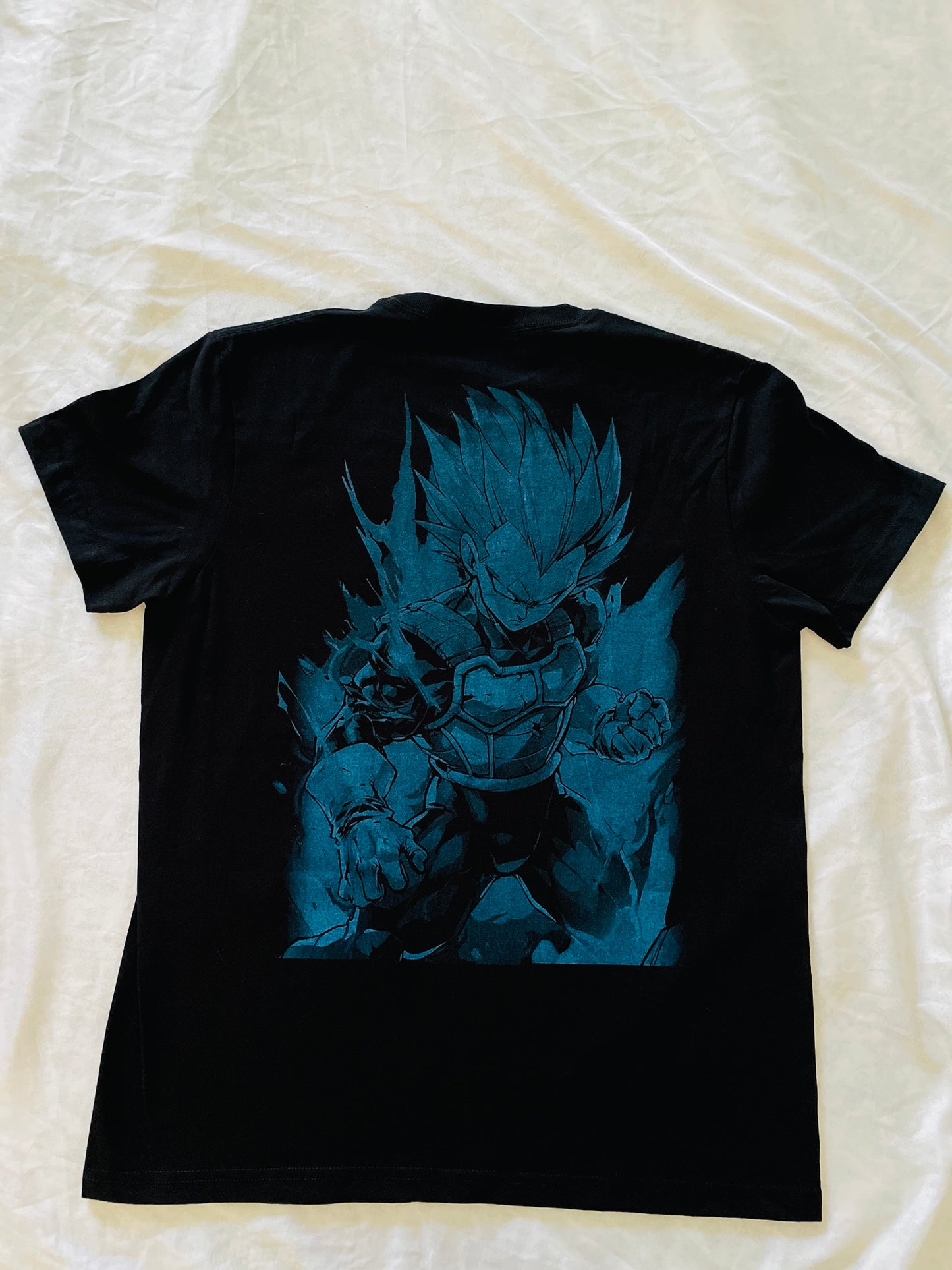 Vegeta Super Saiyan Rose Vibrant Neón T-Shirt (Front & Back Print)