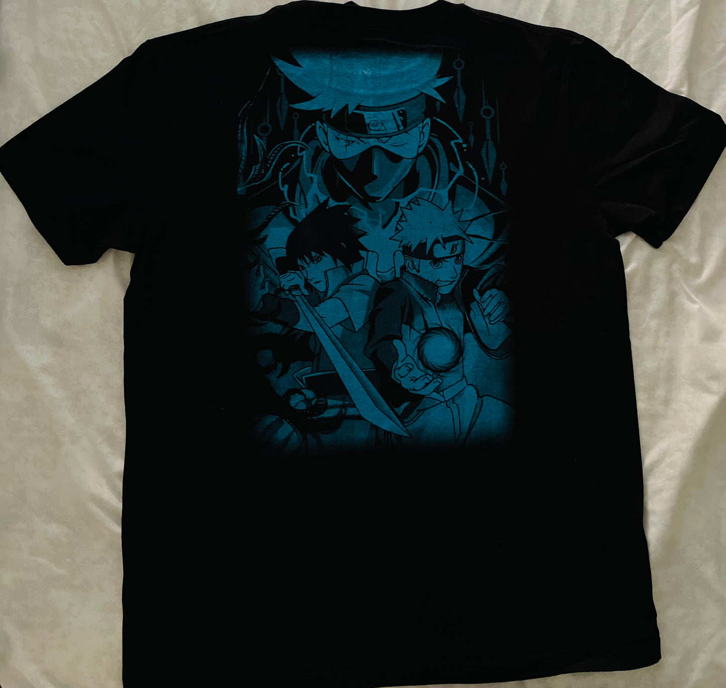 Naruto Combined Chakra with Kurama Neon Tee 🔥😮‍💨🍥 Neon T-Shirt (Front & Back Print)