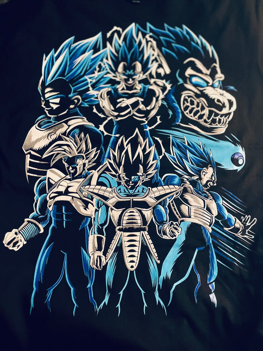 Vegeta Múltiple Forms UV-Neón Tee DBZ