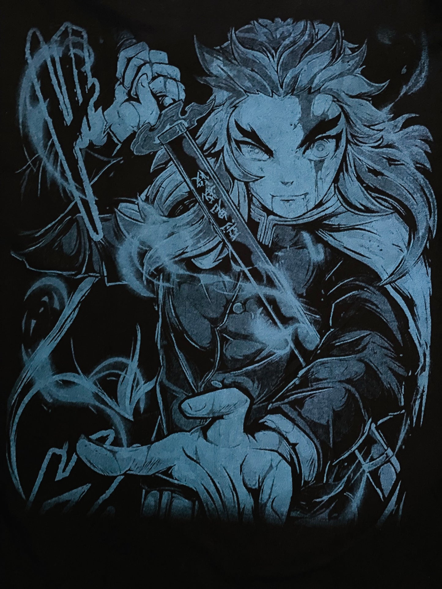 Giyu Tomioka (Demon Slayer) Neon T-Shirt (Front & Back Print)