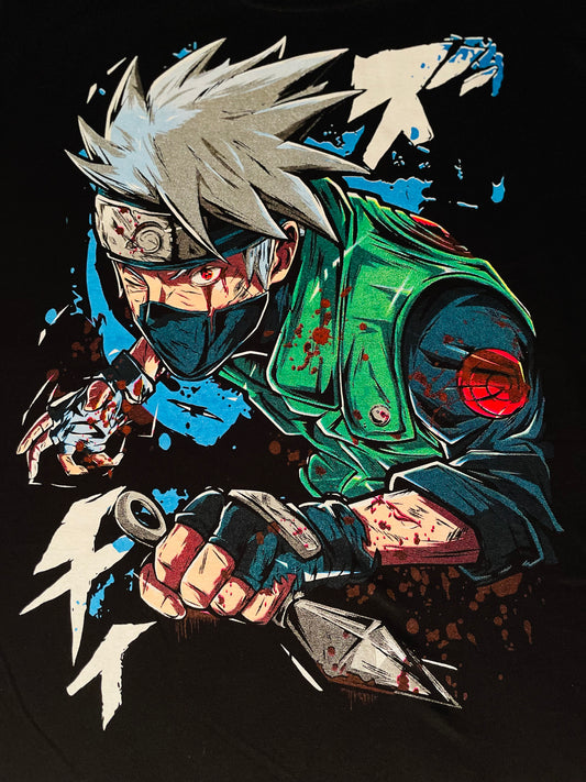 Kakashi Sensei The Copy Ninja T-Neon Shirt (Front & Back Print)