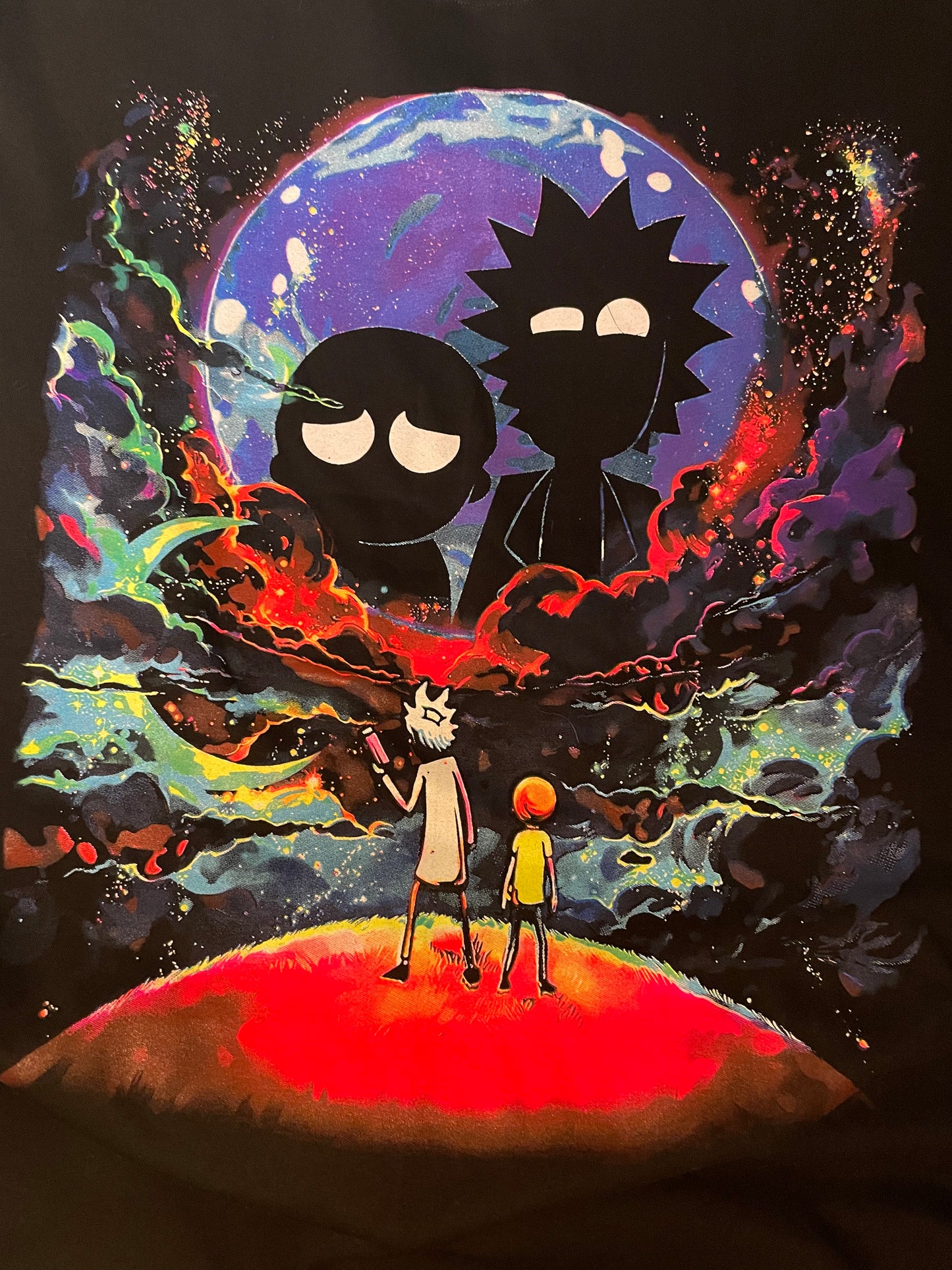 Rick and Morty Neon Tee Front Print only