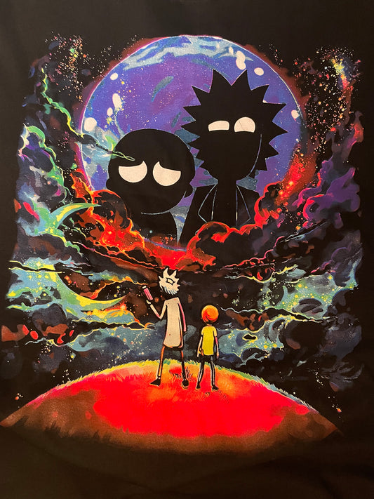 Rick and Morty Neon Tee Front Print only
