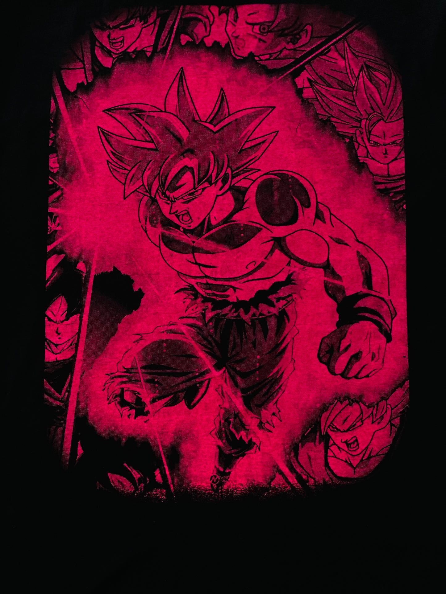 SSJG Goku Dragon Ball Super      Vibrant Neón T-Shirt (Front & Back Print)