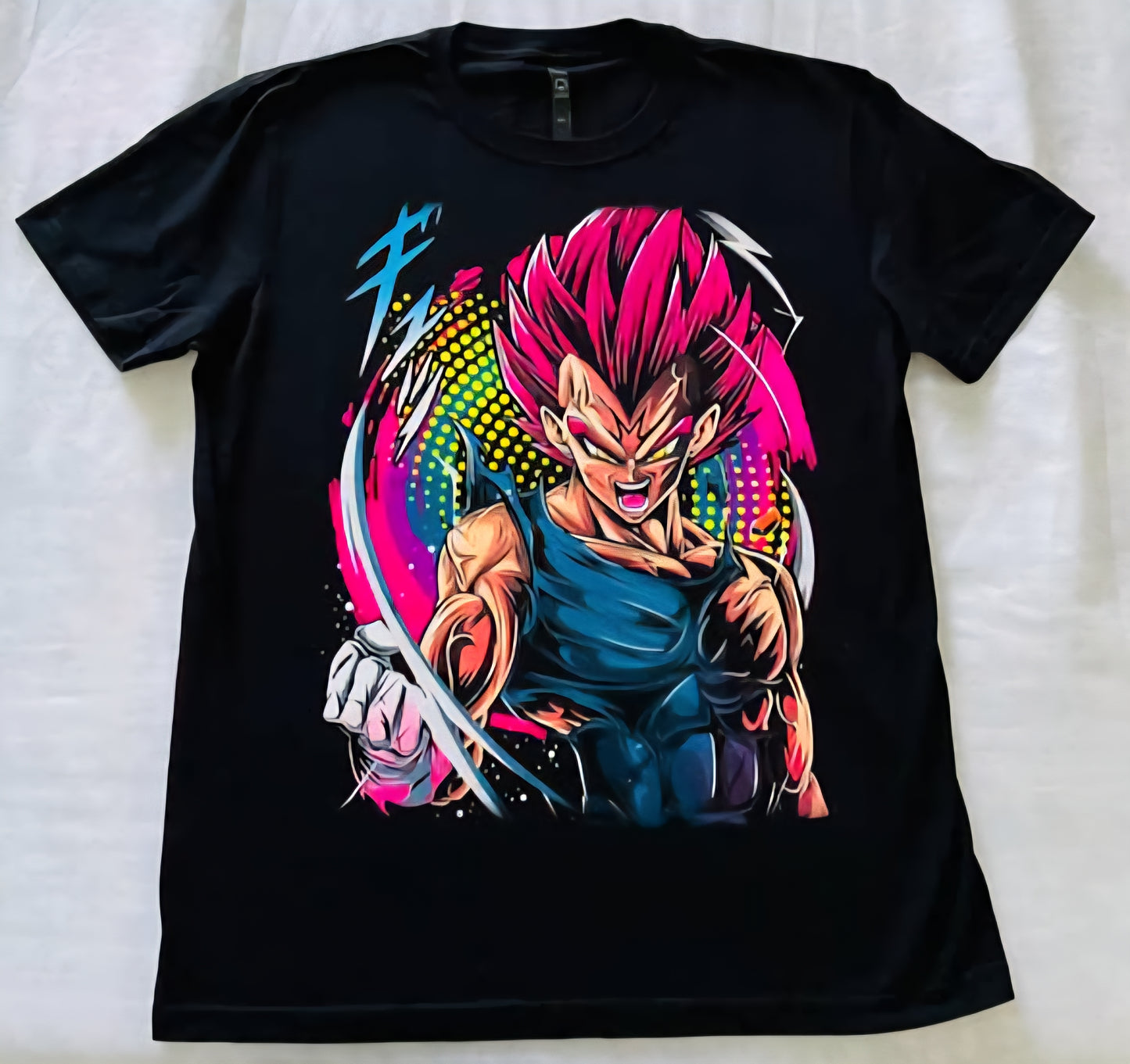 Majin Vegeta Neon Tee Neon T-Shirt (Front & Back Print)