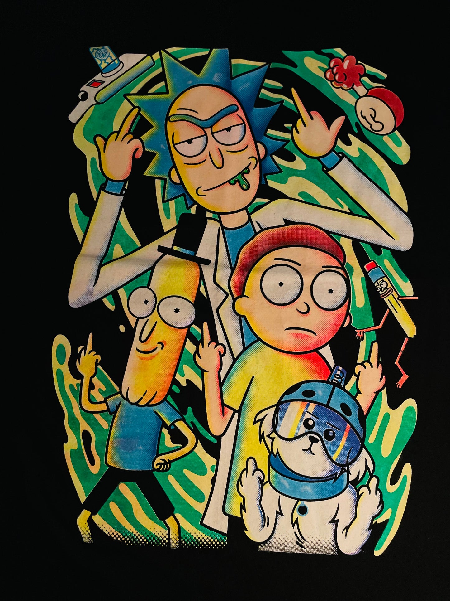 Rick N Morty Front & Back Print UV Tee