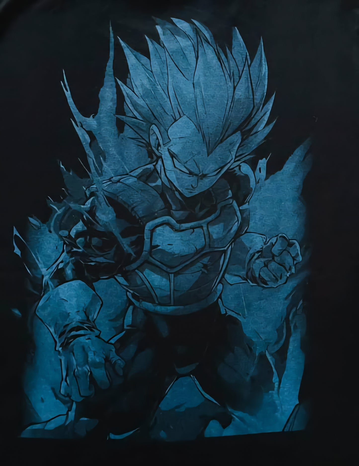 Majin Vegeta Neon Tee Neon T-Shirt (Front & Back Print)