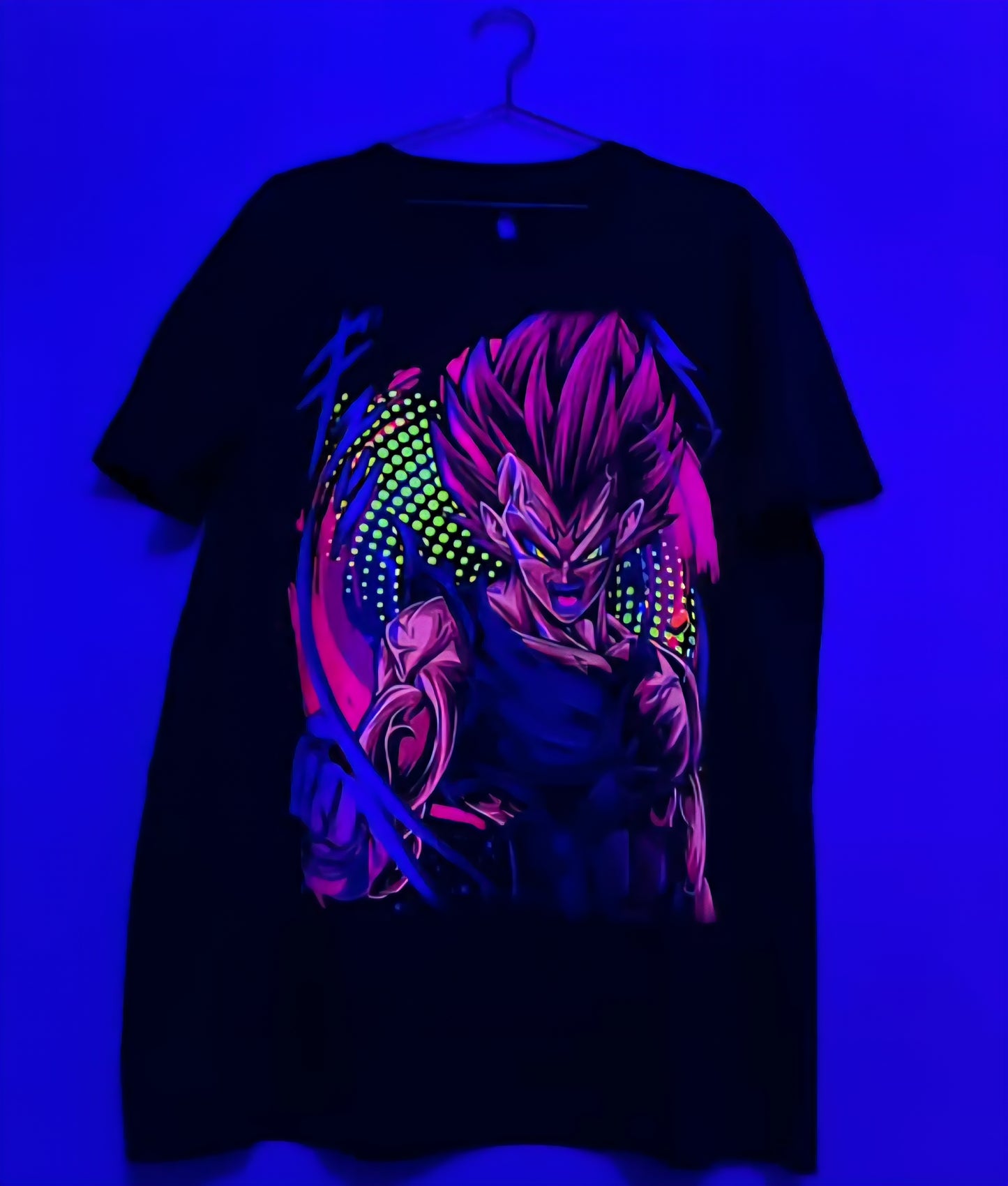 Majin Vegeta Neon Tee Neon T-Shirt (Front & Back Print)